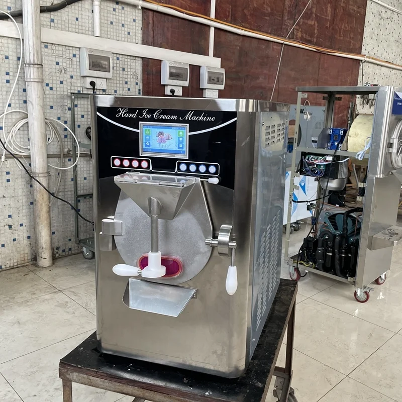 Italian small desk top logo printed frozen yogurt gelato table-top quick batch freezing freezer gelato