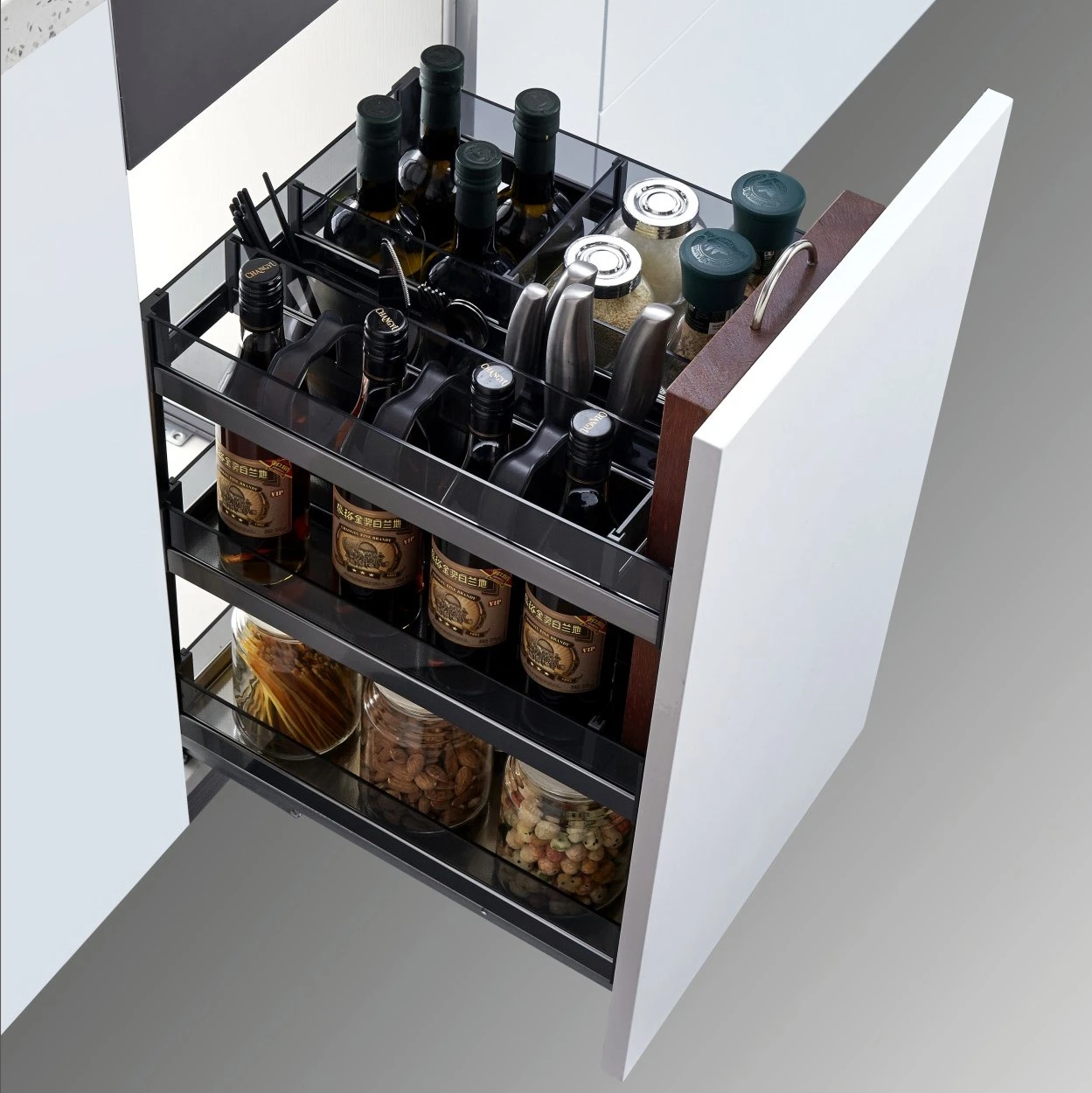 Stainless steel kitchen basket storage