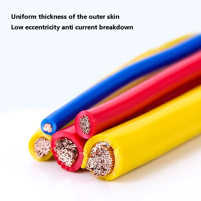 RV electronic wire 1.5 2.5 4 6mm square soft copper core multi strand flexible PVC 300V 500V extension Power cord supplies cable
