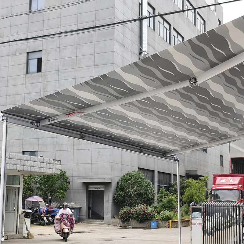 2024 New motorized good quality polyester fabric electric full cassette vehicle rv awning sun shade for camper caravan