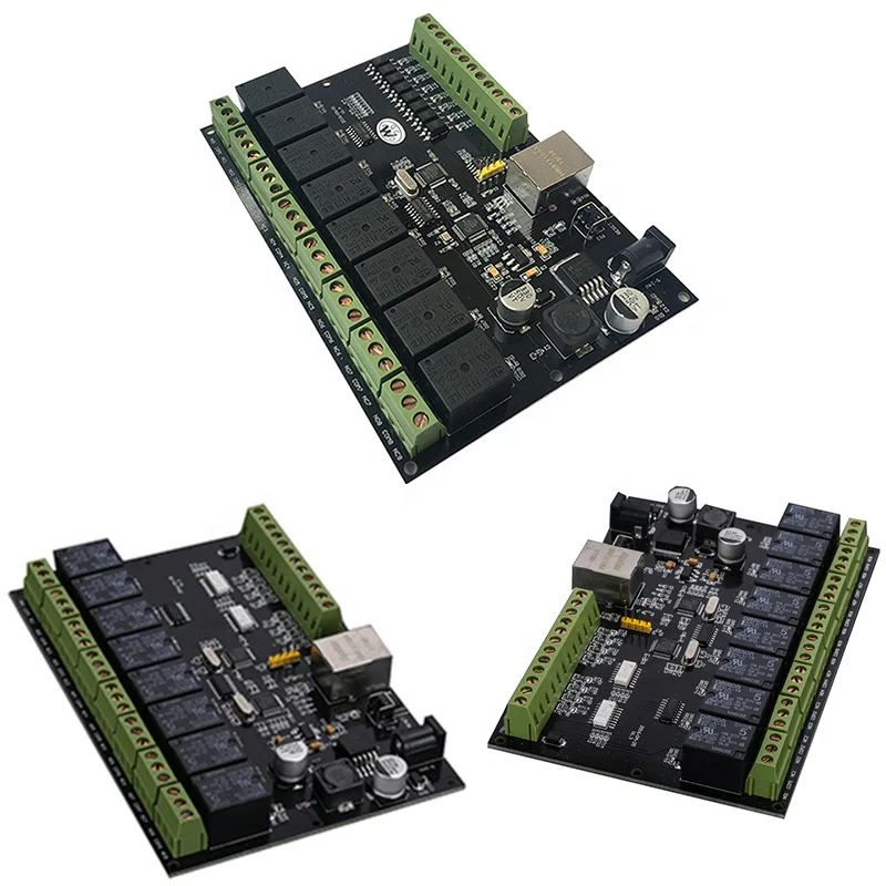 8-channel Network Relay Module IP/Ethernet Access Controller Switch Value Transparent Transmission MODBUS TCP