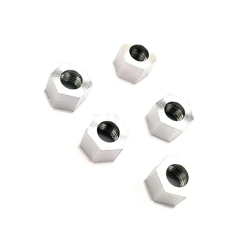 CNC machining aluminum alloy 3/8-24 UNF hex nut anodizing long history machining