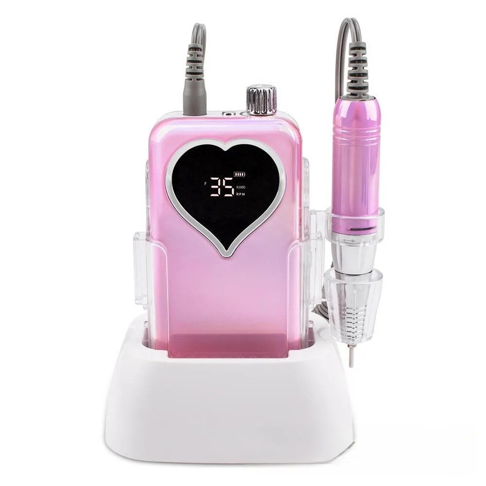Mini Nail Polisher Rechargeable Portable Storage Base Nail Polisher 35000 Rpm Electric Nail Polisher