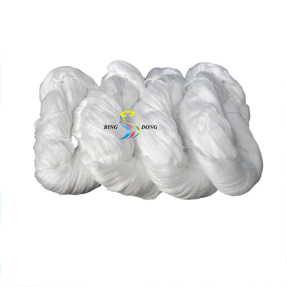 100% Spun Polyester Yarn 40.2 50.3 Raw White In Hanks