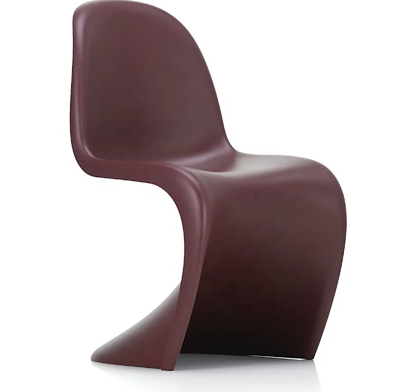 Nordic minimalist stackable creative outdoor indoor plastic S-shaped dining chair