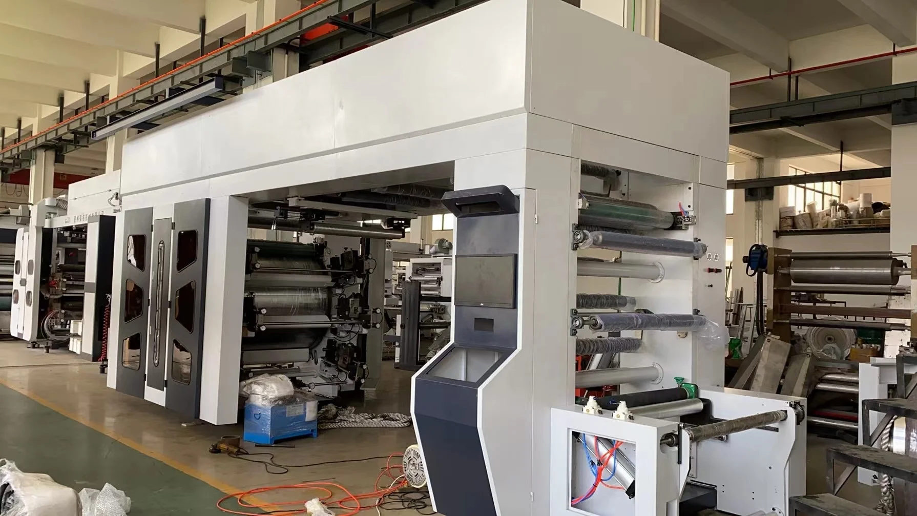 QIANGTUO high quality plastic bags Central drum CI type 6 color flexo printing machine/flexo printer