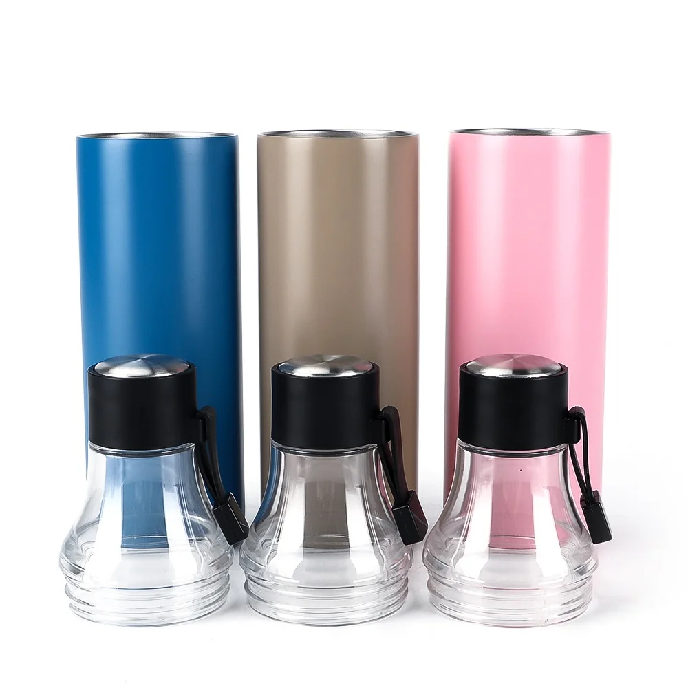 Welford New Design Stainless Steel Double Wall 2 In 1 Insulated Vacuum Flask With Removable Lid Tumbler