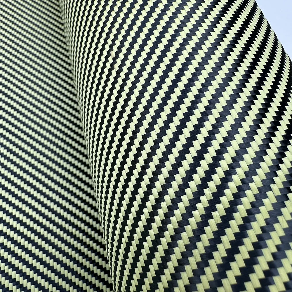 Hot Selling 100% 3k Colored 230g Carbon Aramid Hybrid Fiber Fabric Hybrid aramid cables fiber