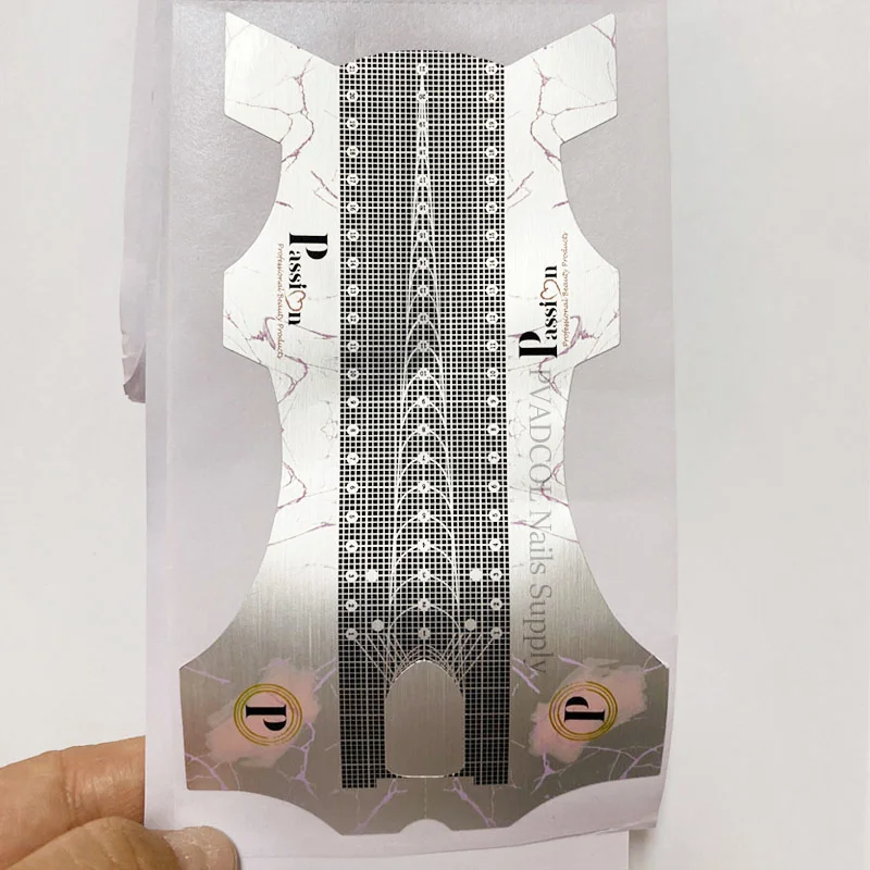 Custom Logo XXXL Nail Art Form Sticker Self-Adhesive Extension Guide Acrylic UV Tips Extendo Nail Building Forms