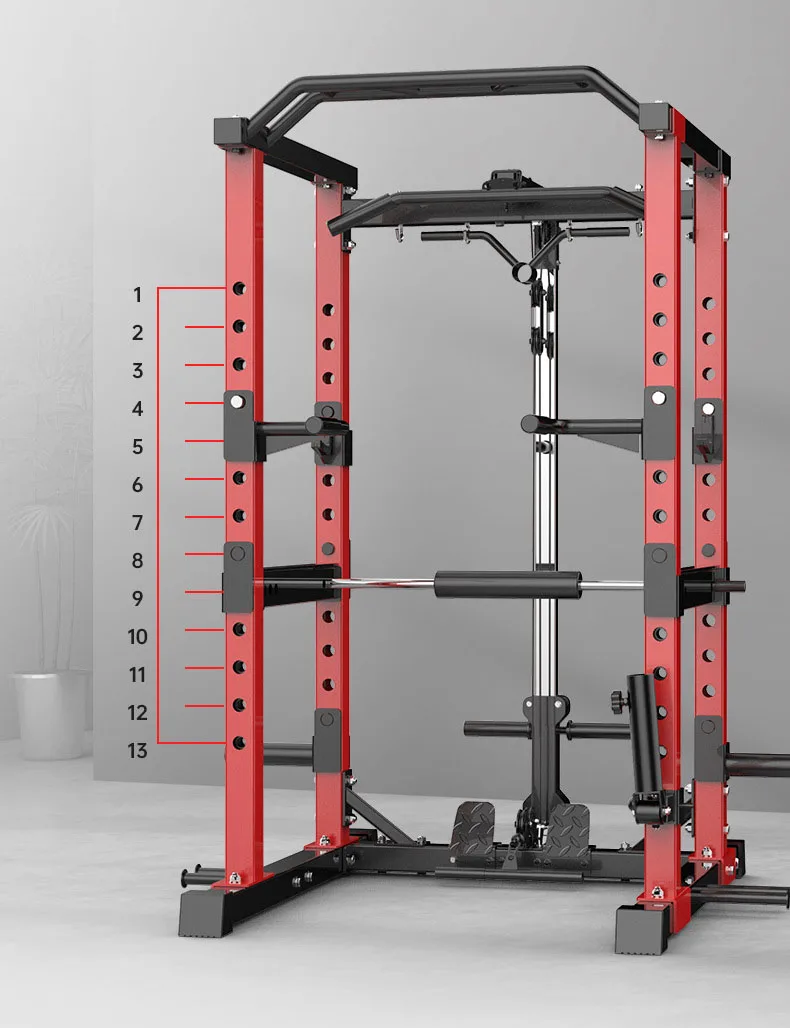 Функциональный тренажер с силовым каркасом Fitnesscable кроссовер стойка для приседаний кузнечная машина шкивом