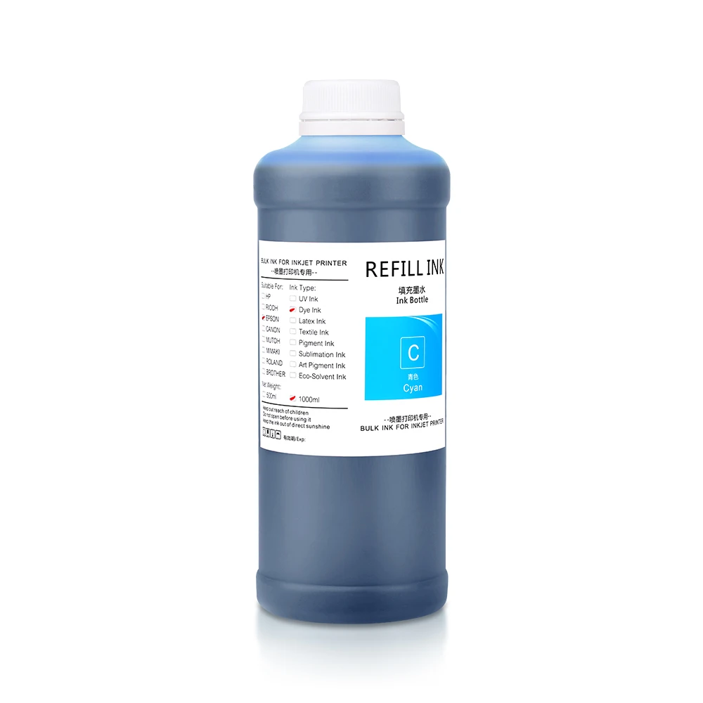 Ocbestjet 1000ML/Bottle Universal Dye Ink For CANON IPF 810 820 815 825 500 510 600 610 605 700 710 Large Format Inkjet Printer