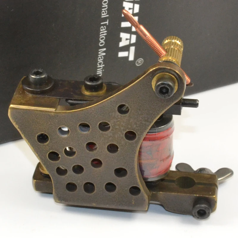 QUATAT Brass 10 wraps Handmade Brass Frame coil tattoo machine frame tattoo machine coil