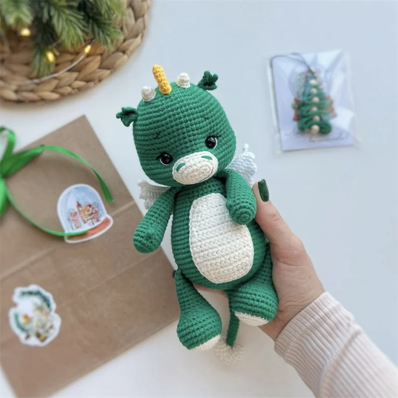 Handmade Stuffed Toy Crochet Dragon Crochet Pterosaur Toy Amigurumi Dragon Doll