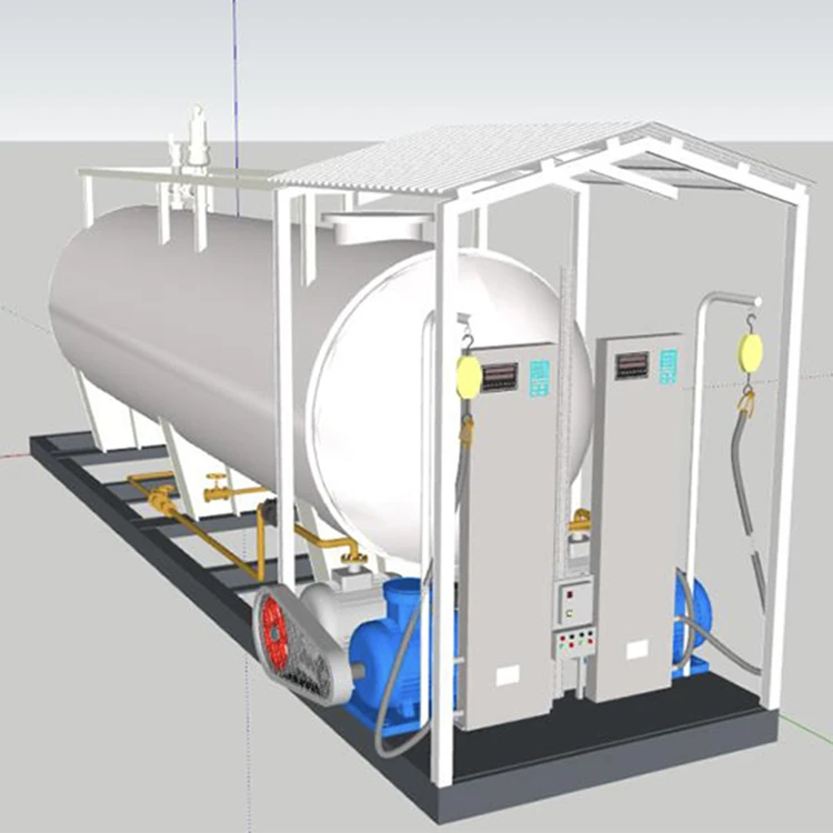 40ft portable mobile LPG gas skid station multifunction fuel dispenser lpg filling stations south africa