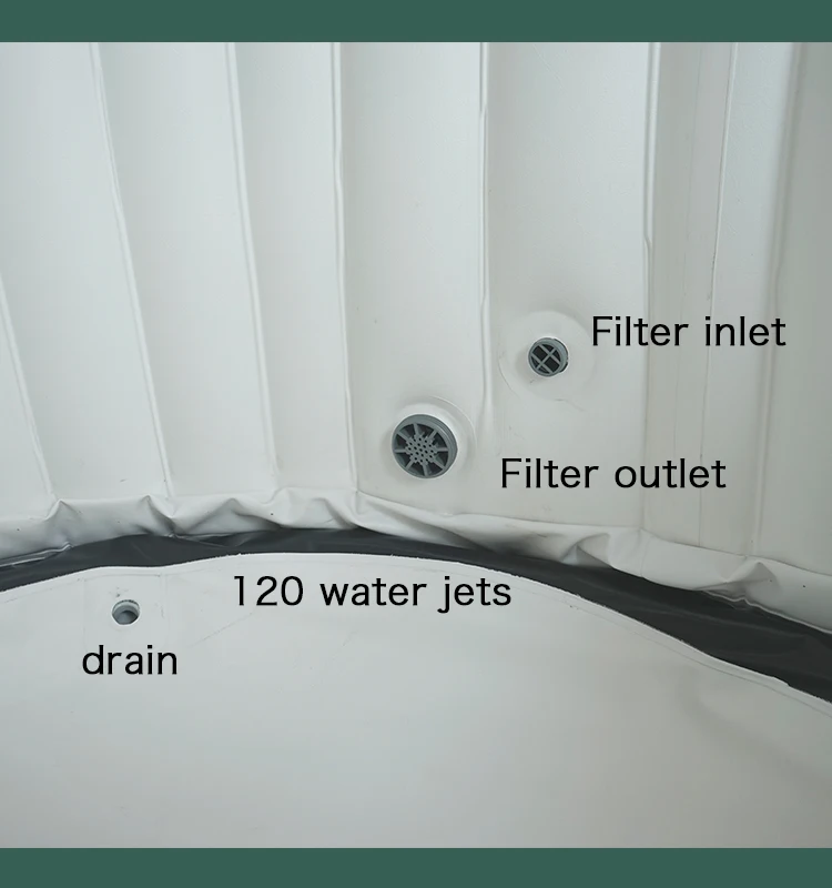 OEM Large Freestanding Inflatable Hot Tubs Portable Family Spa Pool for Outdoor and Indoor Activity