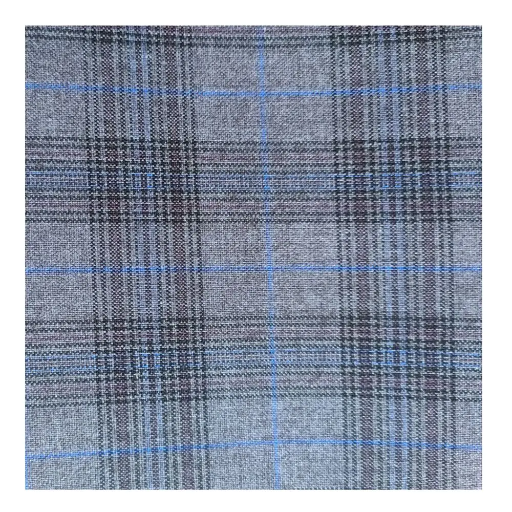 Hot Sale woven plain TR suit Fabric 19%Rayon 80%P 1% spandex 185gsm Yarn Dyed For suit trousers overcoat dress cheap