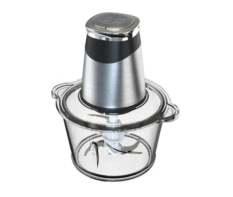 Factory wholesale Electric Meat Grinder 2 Speeds Stainless Steel Electric Chopper Automatic Mincing Machine 2L Food Chopper