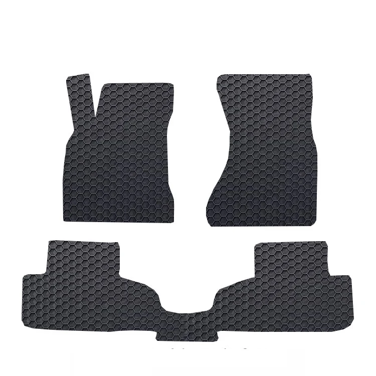 FlexTough Plus Black Rubber Car Floor Mats - All Weather Deep Dish Automotive Floor Mats, Heavy Duty Trim to Fit