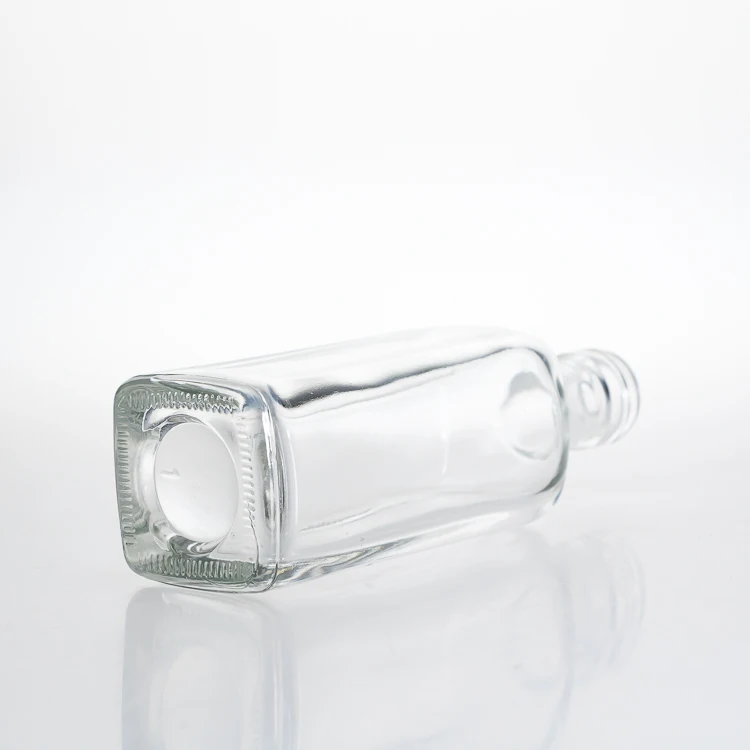 130ml  square  clear wine glass bottle with high quality