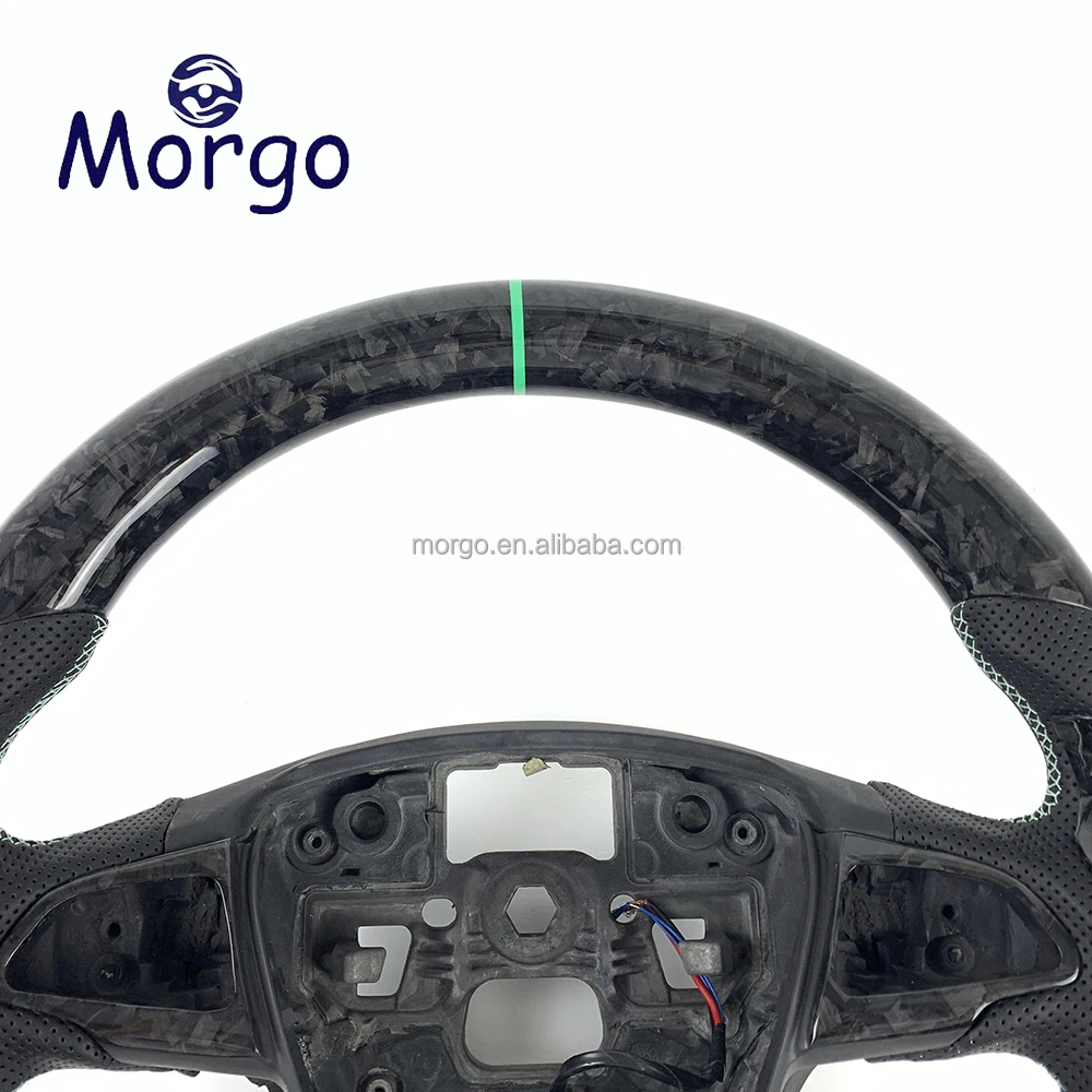 Fit for Ford Focus MK2 MK3 MK4 ST RS 2018-2021 professional customized with top strip forged carbon fiber leather steering wheel
