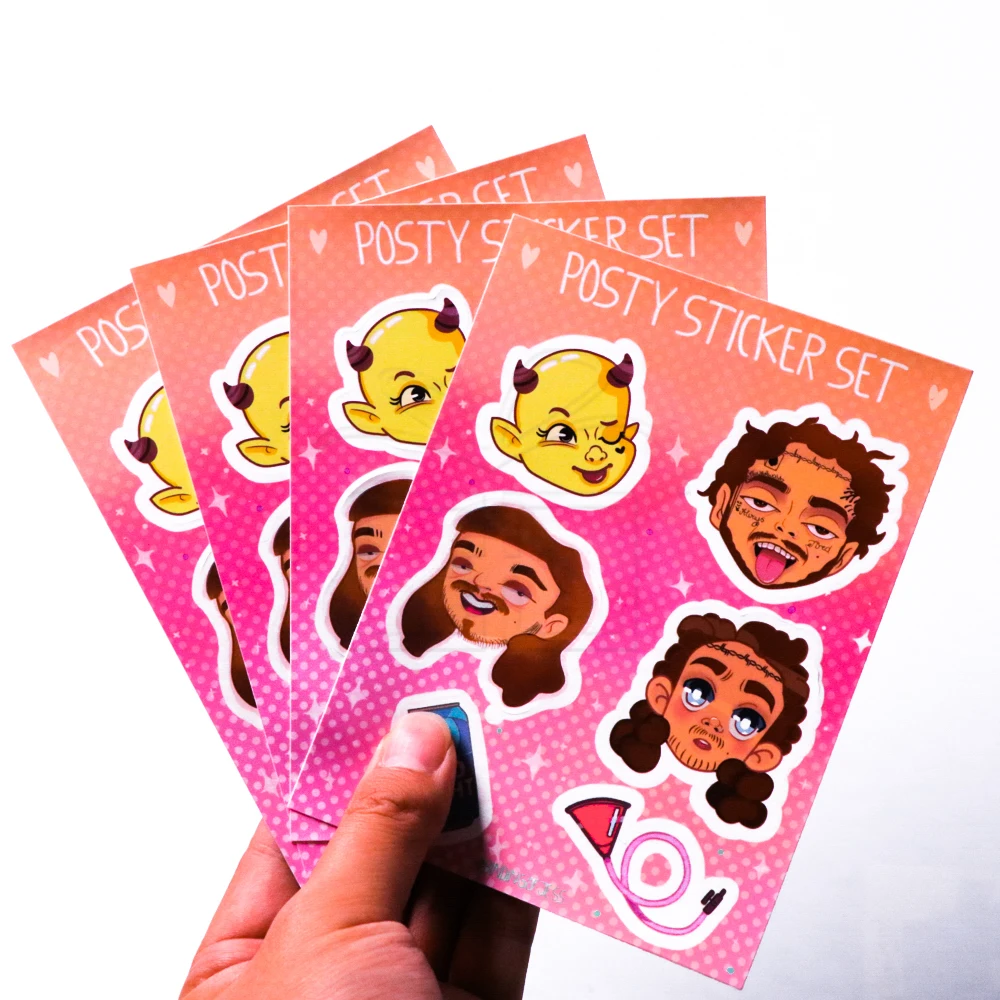 
Custom Design Matte Finish Waterproof Kiss Cut Stickers Sheet 