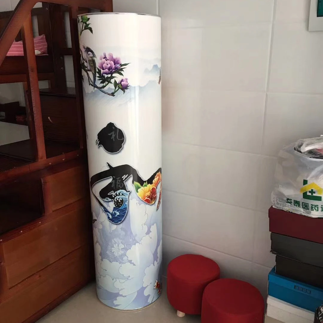 Chinese style blue and white porcelain plum blossoms, orchid, bamboo and chrysanthemum Family shoe cabinet with wheels