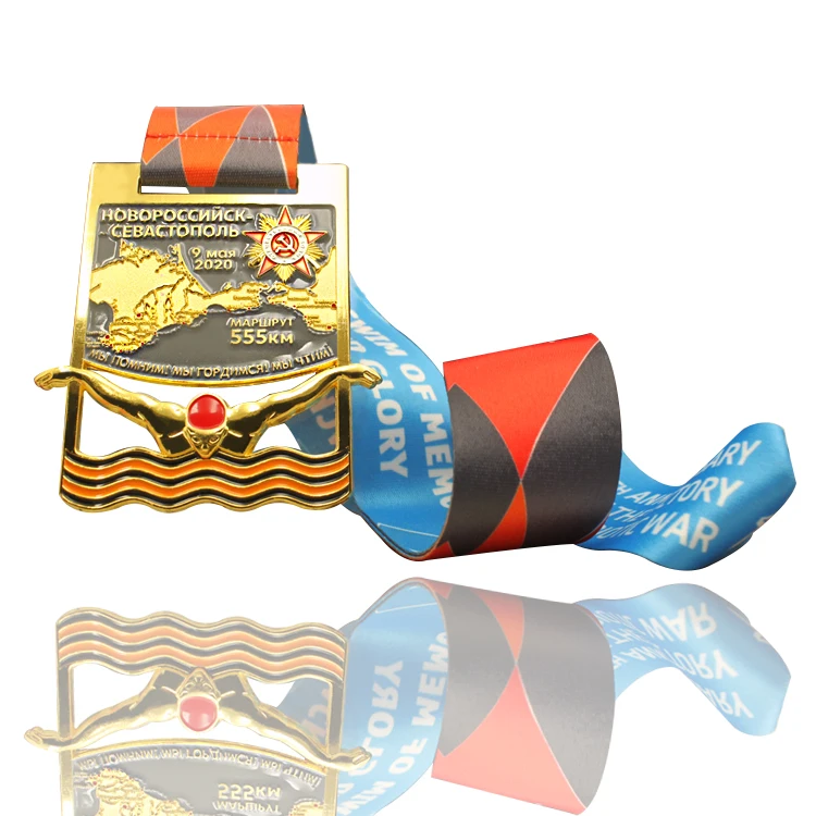 High Quality Custom Boxing Championship Belt Muay Thai Wrestling Winner Belt Medal Ribbon Lanyard