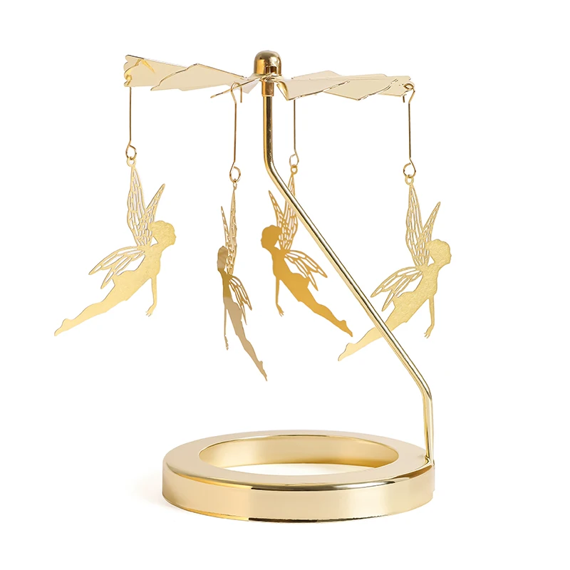 Home Decor Rotating Candle Holder Candle Carousel Spinner Enhance Candle Burning Efficiency