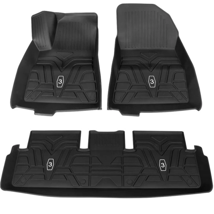 Customized 100% Fitment Eco-friendly 3D TPE Car Floor Mats Good Quality Car Boot Liner for Tesla Model 3