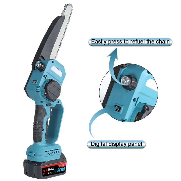 Professional handheld 8 inch electric chainsaw cordless Brushless chainsaw with lithium battery and charger