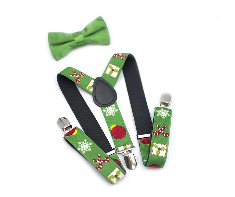 Boys Suspenders Set With  Bow Tie  Baby Toddler Kids Adjustable kids suspenders bow tie set for Christmas
