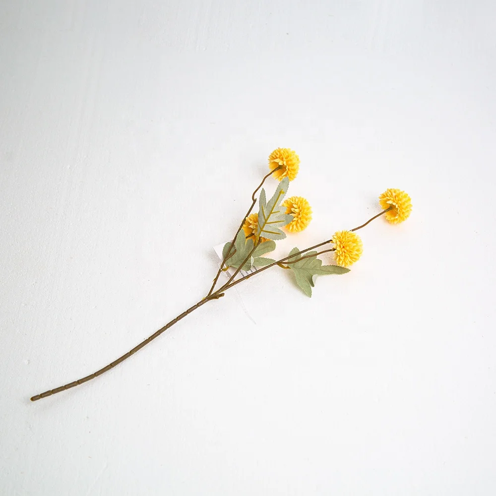 FC-YL02 artificial 3 heads chrysanthemum wedding hall decorative flower row simulation prickly guide decorative chrysanthemum