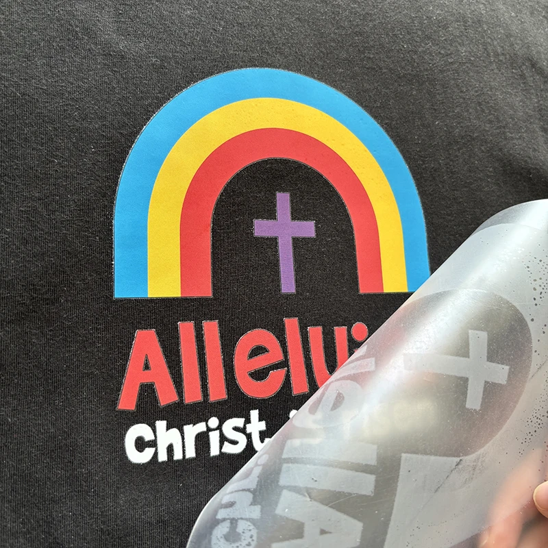 Wholesale Silk Screen Custom Iron Sticker Logo Design Dtf Dtg Full Color Plastisol Heat Transfer Labels for Clothing