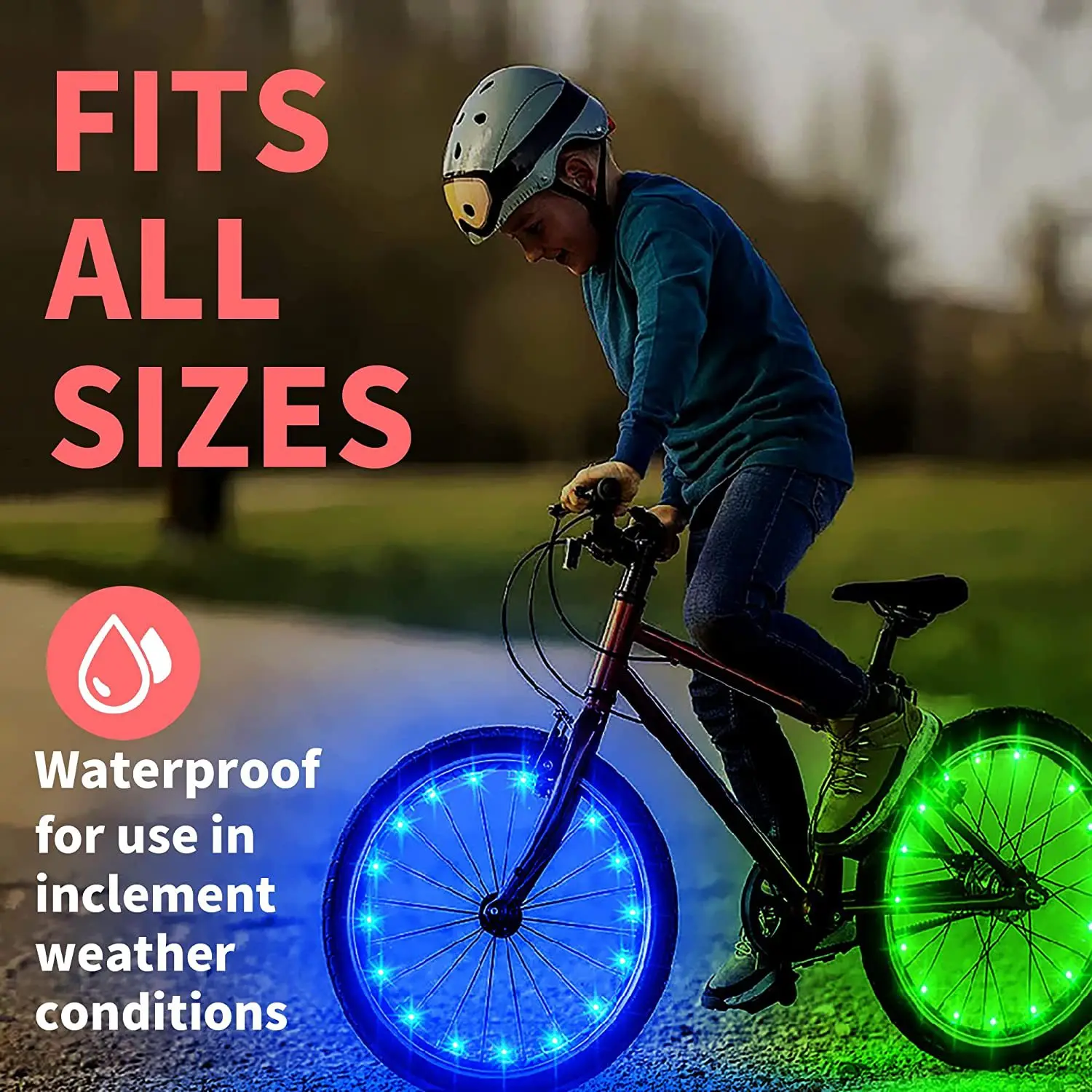 Waterproof Led Wheel Lights For Bike Bicycle Wheel String Lights For Night Riding 17 Inch Pure White Rgb Wheel Ring Lights Strip