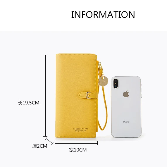 
Pierre Loues Two Folding Long Strap Card Holder Pocket Wallet For Ladies 