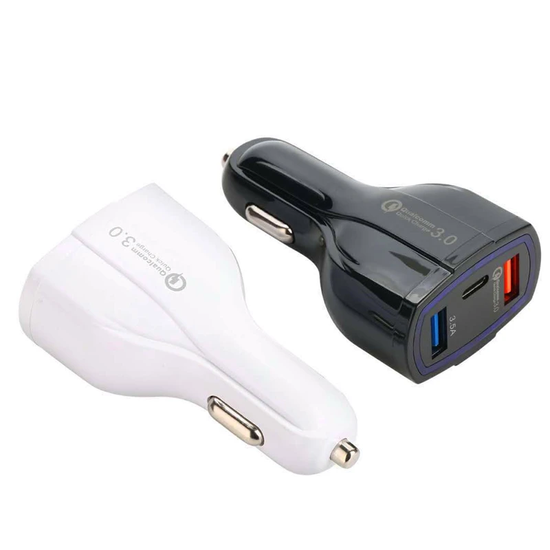 USB Type-C Car Charger Power Delivery Dual USB Charging Phone Adapter Quick Charge 3.0 For iPhone X 8 Plus Samsung car C