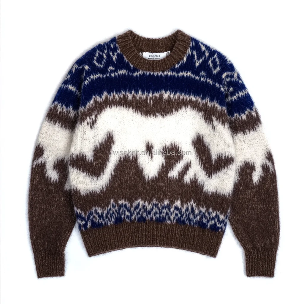 Ancient Design men sweater Jacquard letter knitwear men Crew neck pullover casual knit jumpers winter men Knitted sweater