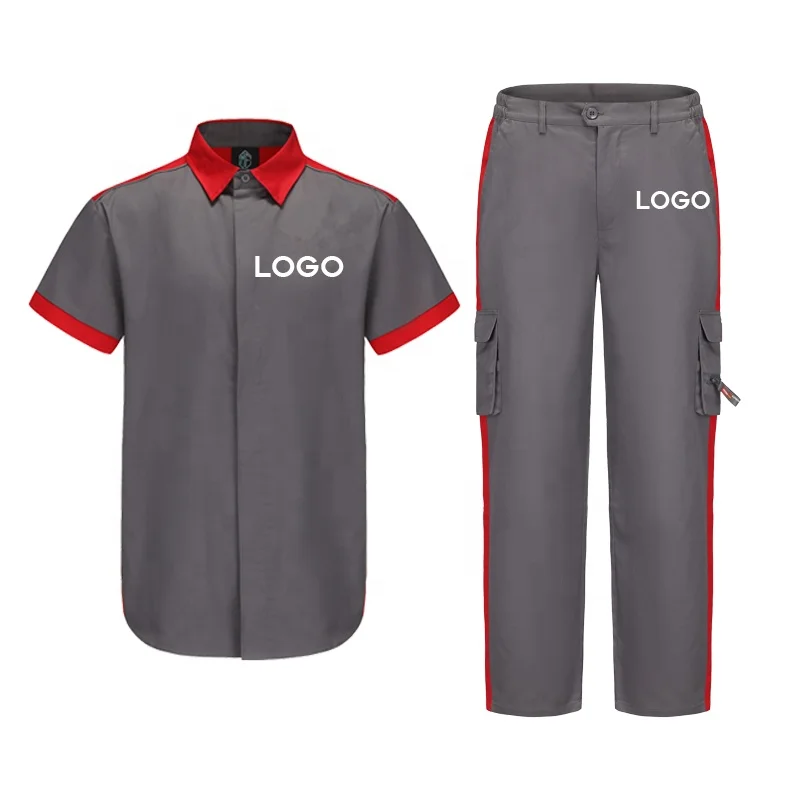 Custom logo OEM Workwear Sets Shirts Cargo Pants Outdoor Factory Safety