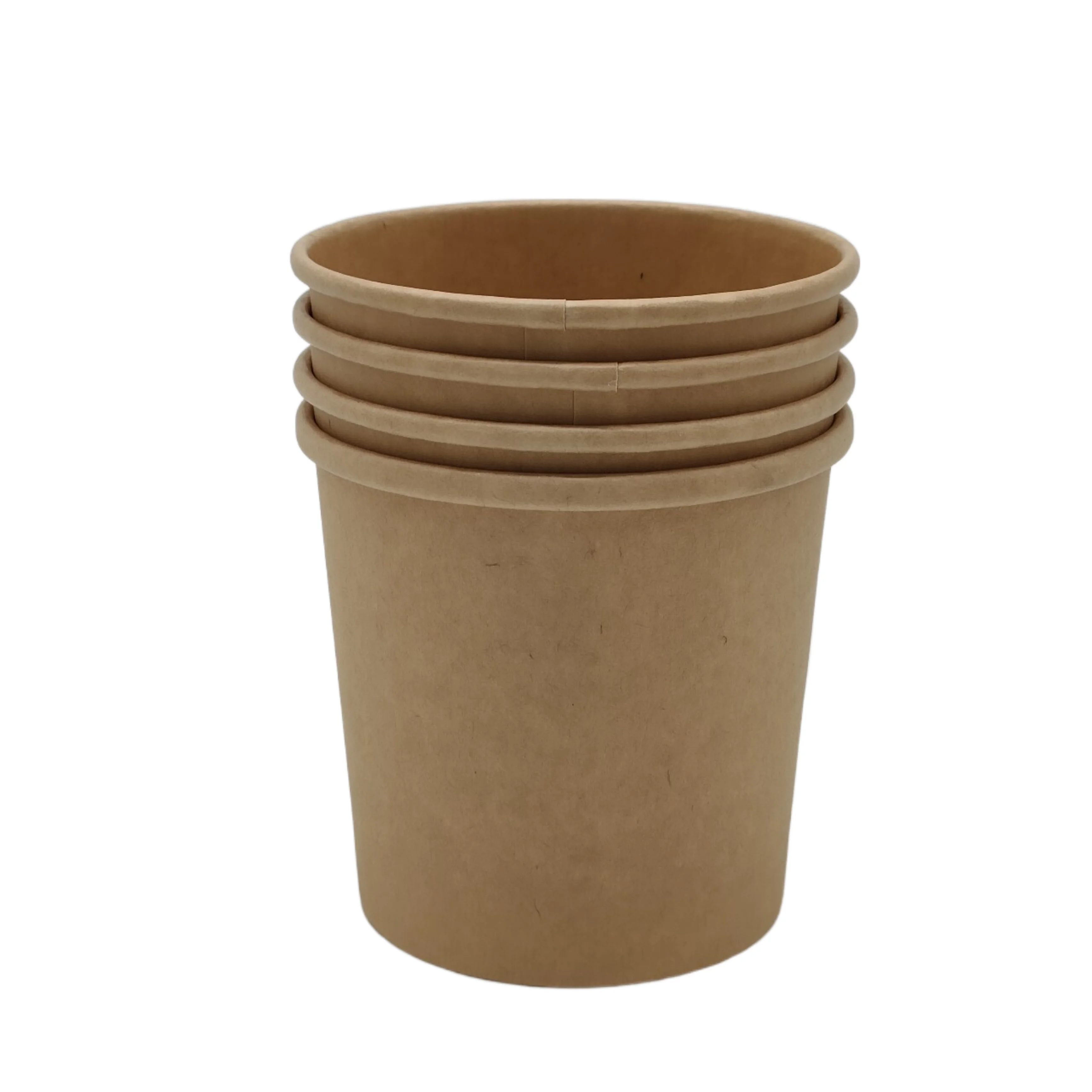Factory Price Customized 32 OZ Eco-Friendly Kraft Paper Bowl Soup Cups With Plastic Lid Boxes Custom Logo for Noodles