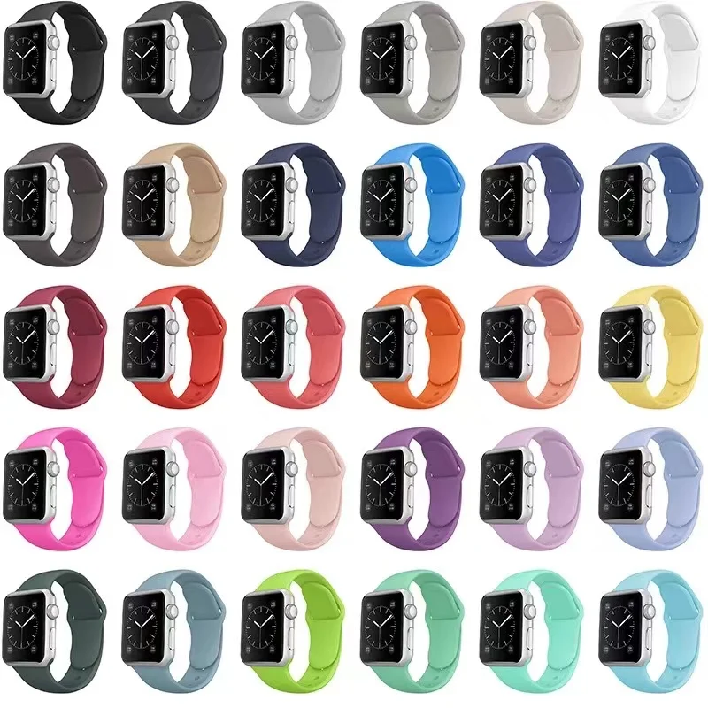 Hot Selling Soft Silicone Rubber Strap Watch Case Bracelet Watch Smart Strap