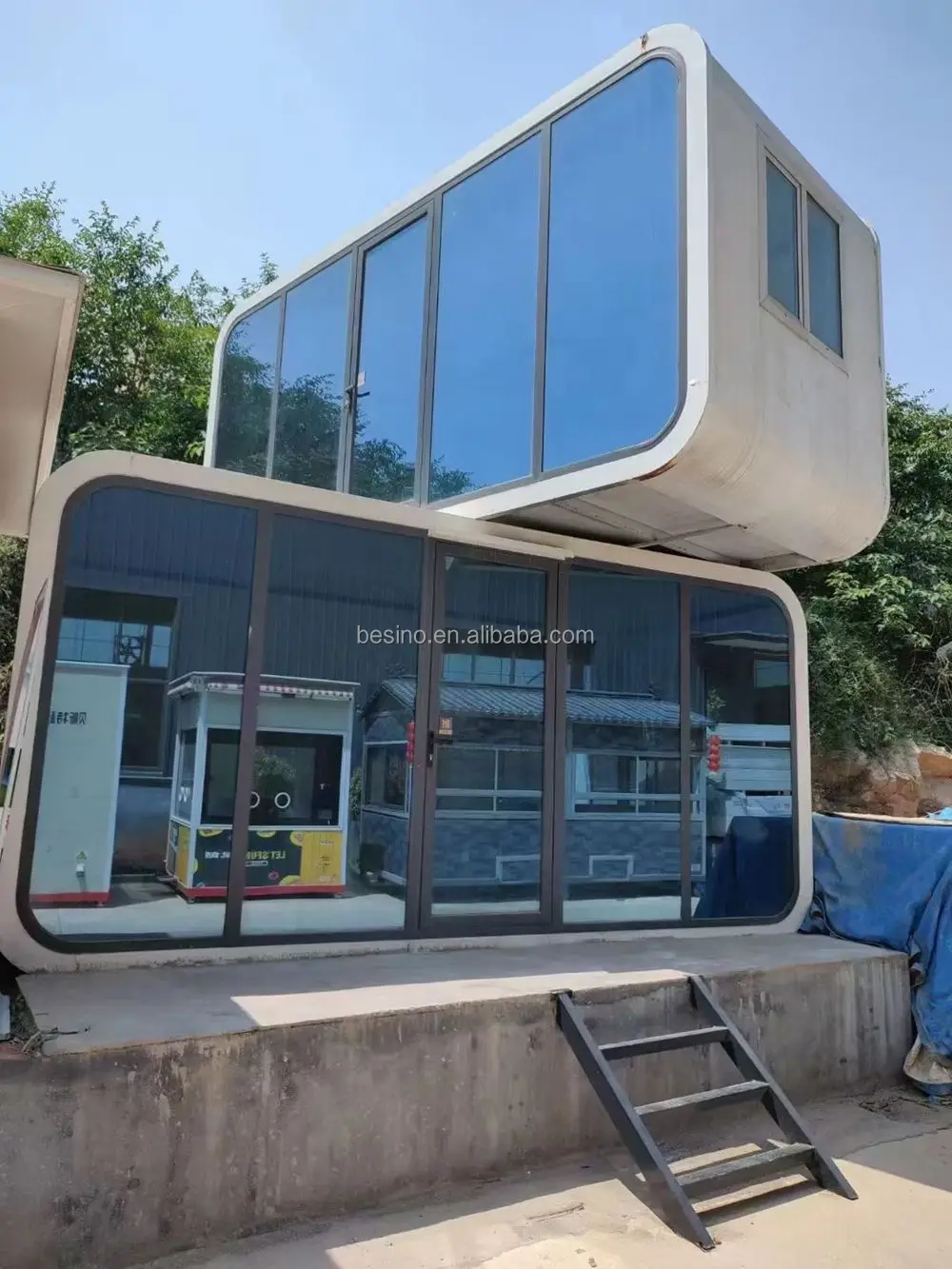 40 Ft Flat Pack Shipping Container Two Bedroom Prefab Expandable Container House