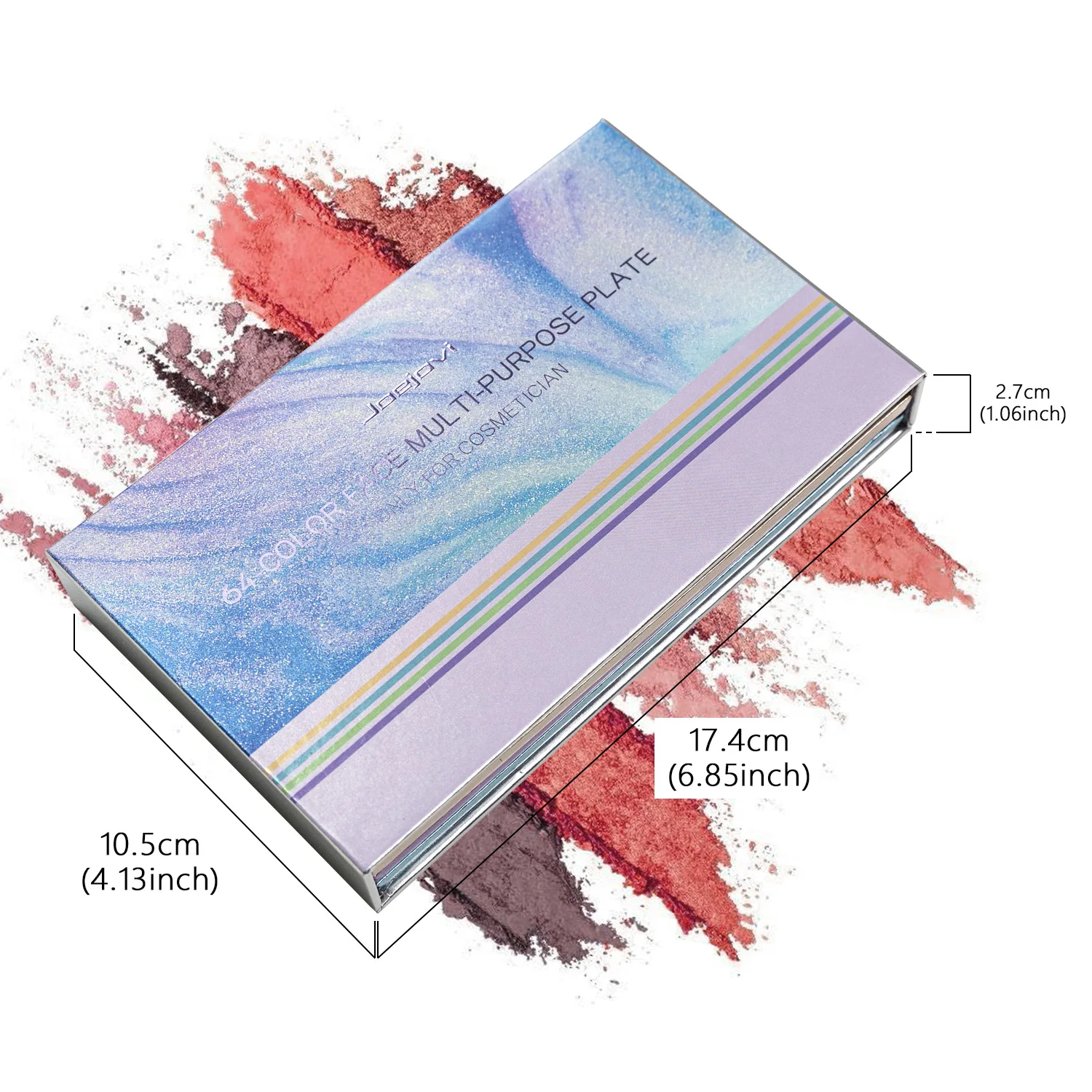 Оригинальная Палетка теней для век с коричневым блестящим макияжем, 64 цвета, индивидуальная торговая марка