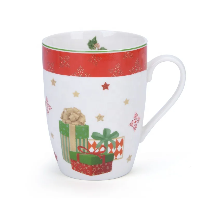 Factory supply accept custom logo Christmas cheap bulk ceramic mugs from china