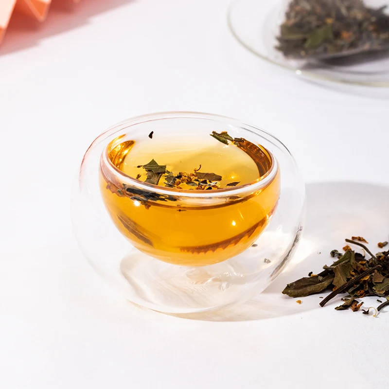 Premium Fresh Organic Leaves Golden Tin Luxury Product Osmanthus White Tea