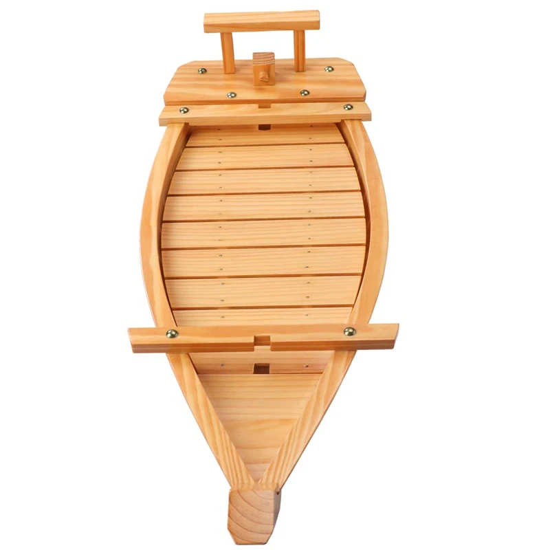 
Hensin Container Wholesale Wooden Japanese Party Wooden Plate Takeaway Japanese Sushi Boat With Different Size 
