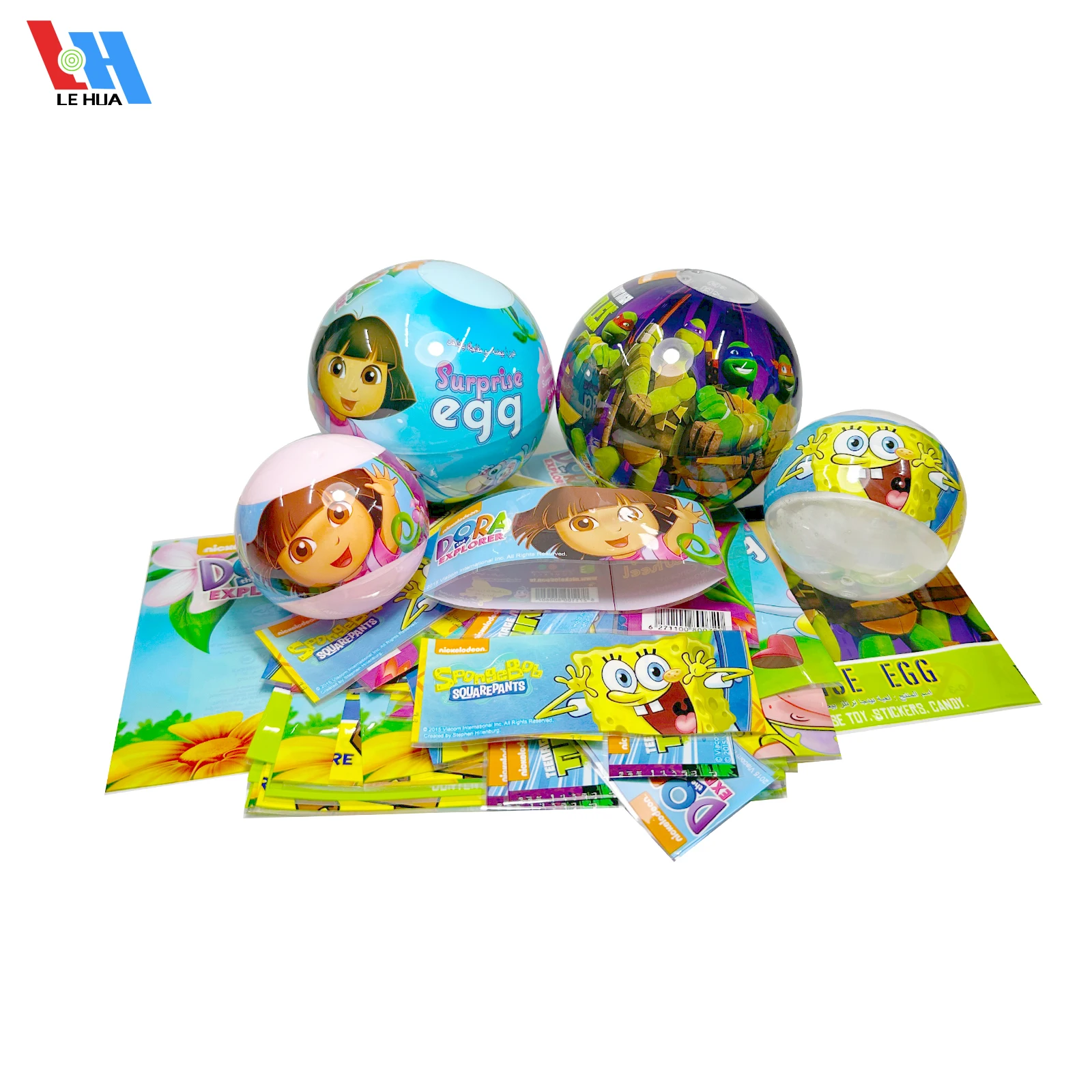 Hot selling Cartoon Design PVC Heat Shrink Wrap label for Surprise Egg Ball