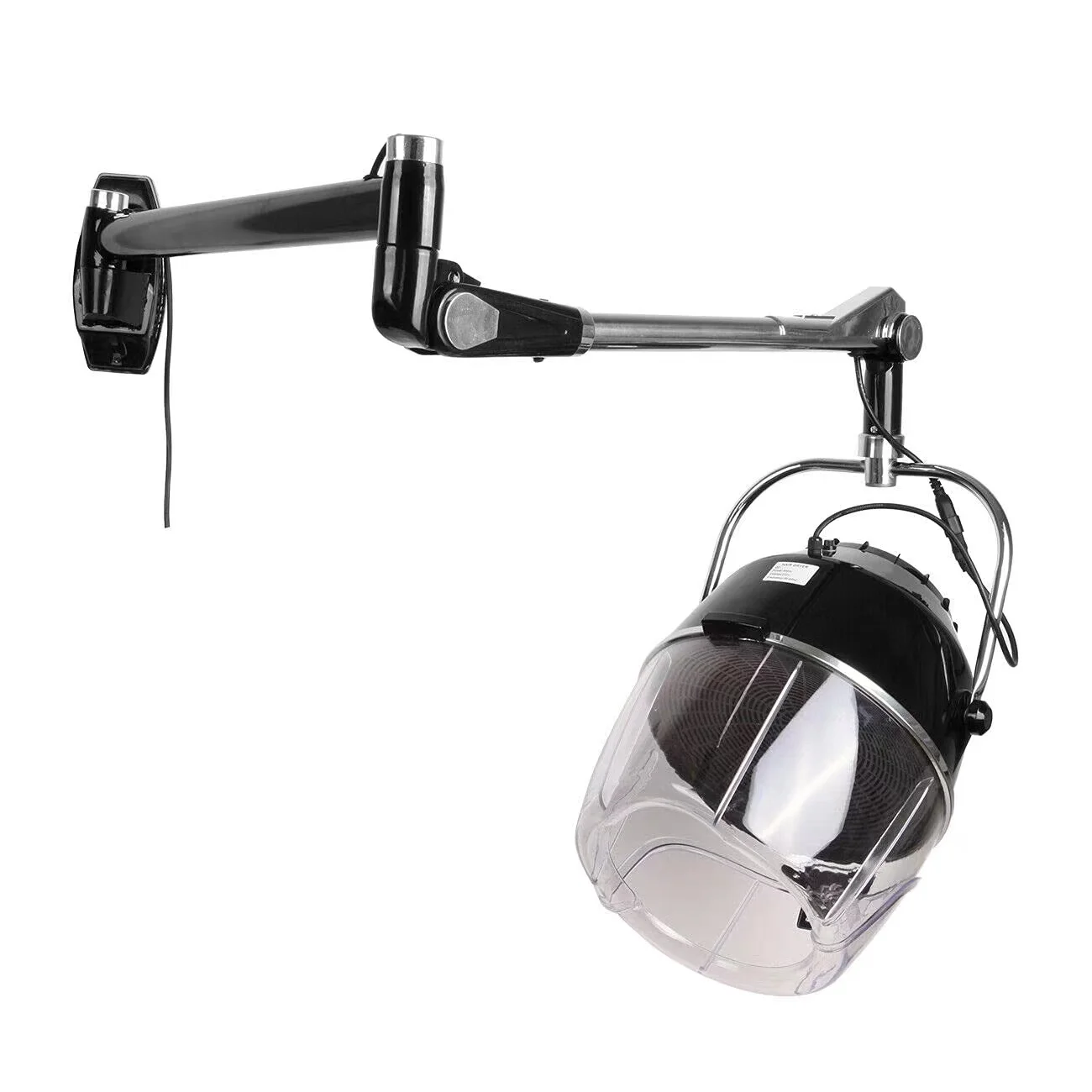 Настенный фен для волос, 2 регулируемых капюшона, сушилка для салона, с поворотным рычагом, фен для быстрой сушки волос, салон красоты, оборудование