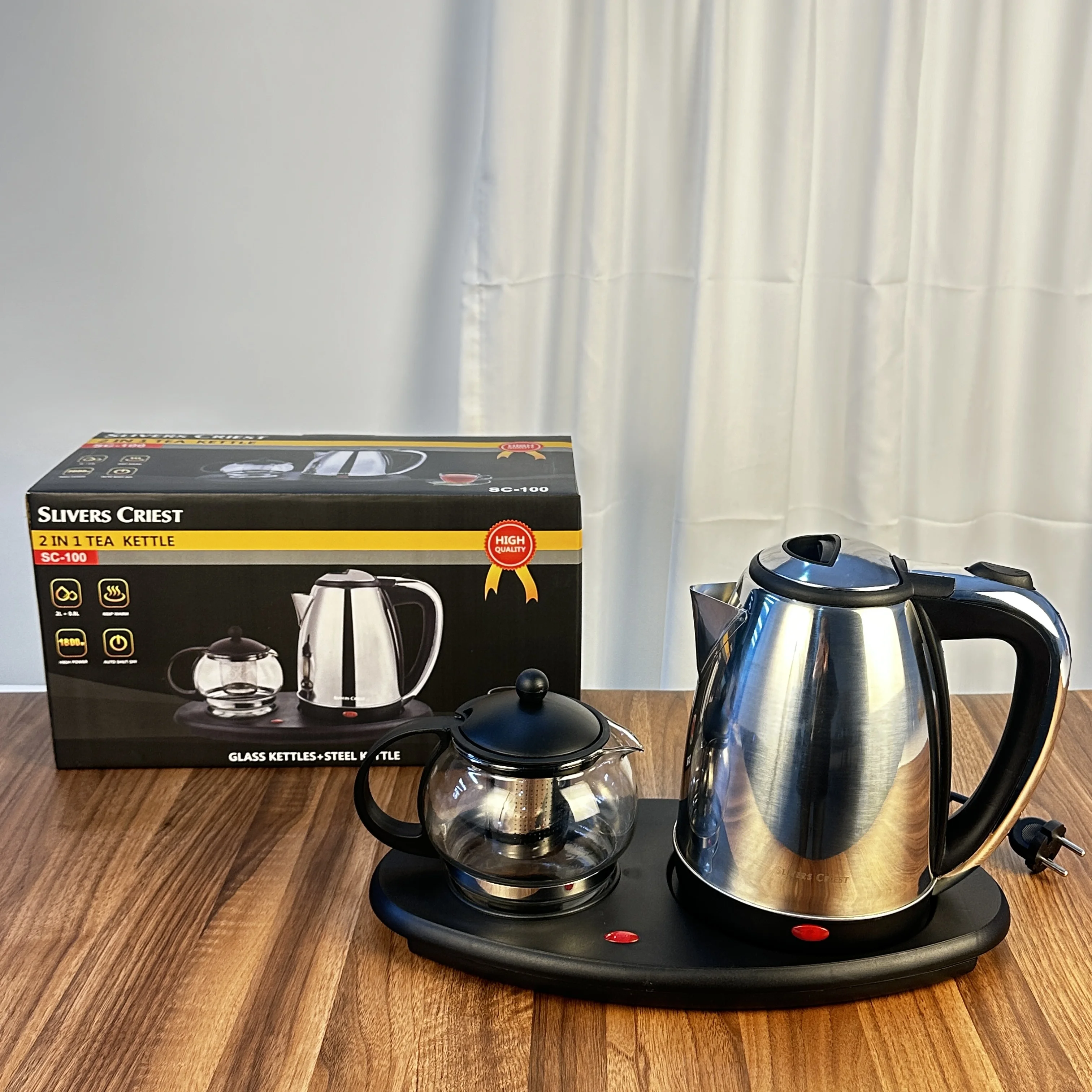 Teapot Electric kettle 2-in-1 kettle Combination teapot and large capacity Turkey electric kettle