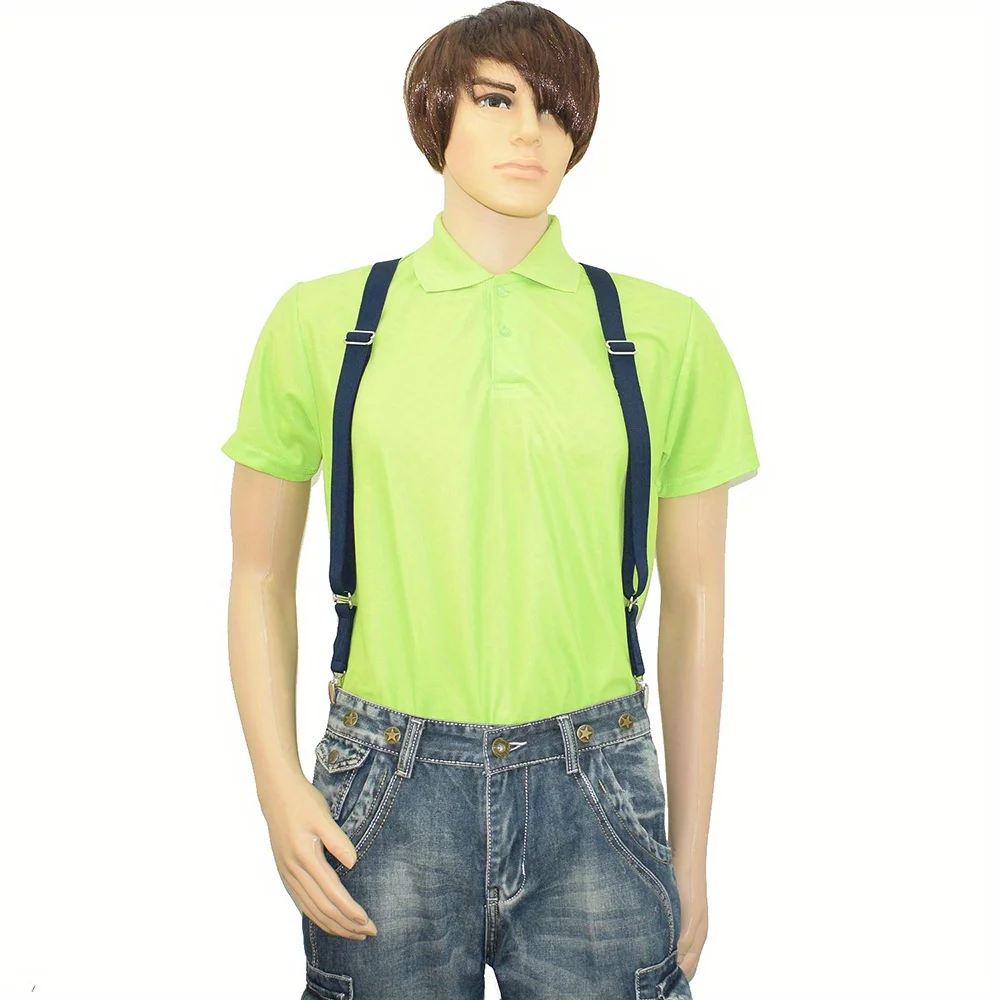 Factory Wholesale Durable Work Suspenders X-Back Trucker Suspenders for Men Adjustable Elastic Trouser Braces with 2 Snap Hooks