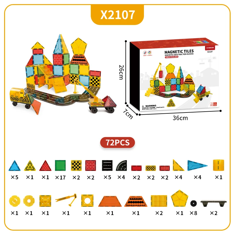 Wholesale Sets DIY Magnetic Brick Building Blocks Educational Magnetic Tiles Assembly Puzzle Toys for Children